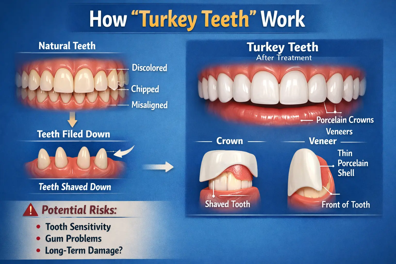 Turkey Teeth: What They Are, the Risks, and Why UK Dental Care Is Safer